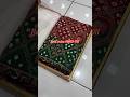 A Very Beautiful Pure Gaji Silk Gharchola Bandhani Maroon And Green Colour Bandhani Sarees Trending