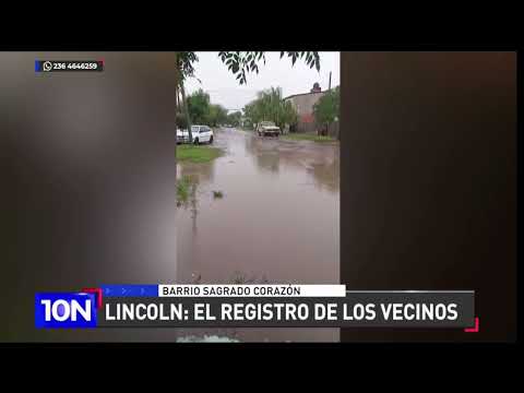 Lincoln: problemas por las intensas lluvias en Barrio Sagrado Corazón