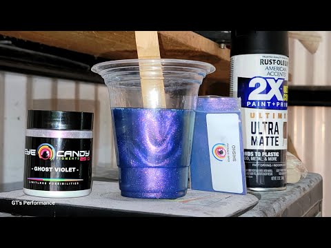 Let's Spray - Shisho Colorshift Pearl over RUSTOLEUM Ultra Matte Black