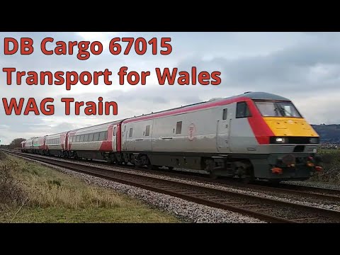 Prestatyn 05.02.2021- WAG train on Test - Transport for Wales - DB Cargo Class 67