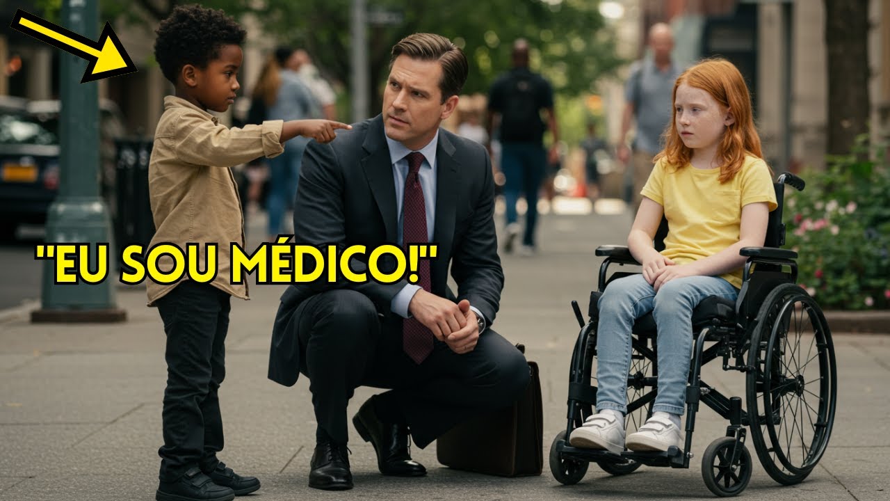 "Senhor, posso fazer sua filha andar de novo", disse o menino mendigo—o milionário congelou
