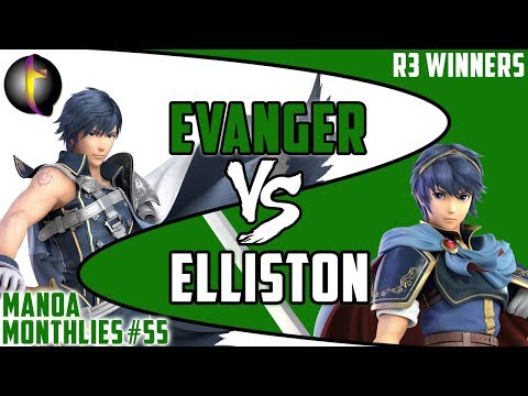 MM55 Singles: SSBU - WR3 - Evanger vs Elliston