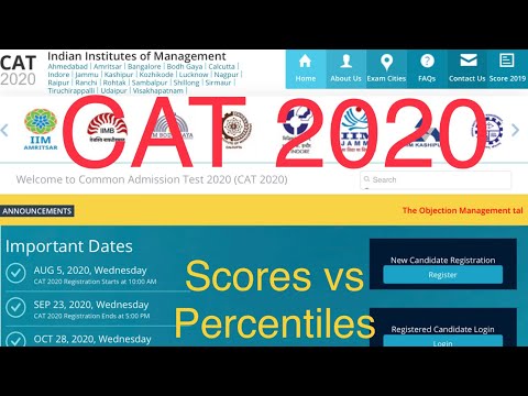 CAT 2020 Scores vs Percentiles and Expected IIM Cutoffs | Cutoffs Might Fall Slightly