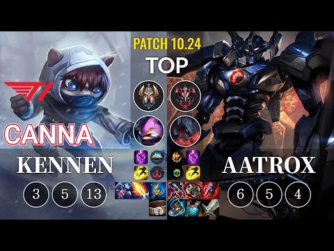 T1 Canna Kennen vs Aatrox Top - KR Patch 10.24
