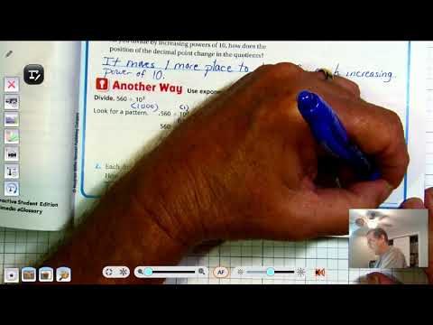 5th grade GO Math: Lesson 5.1 Division Patterns with Decimals pages 209-212