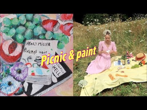 ✨Picnic & Paint With Me in PARIS | sweet French picnic 🍊 Video