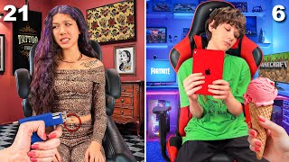 KIDS TURN WHATEVER AGE THEY WANT *BAD IDEA* | Familia Diamond