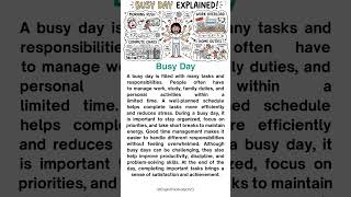 Busy Day — How to Stay Productive and Manage Your Time #productivityday #productivityweek #english
