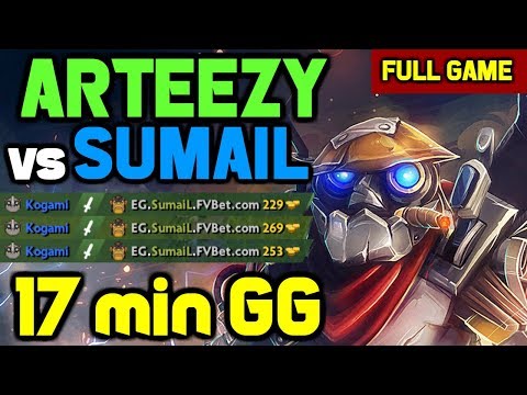 This is HOW Arteezy Owned with Support Clockwerk vs Sumail Alchemist