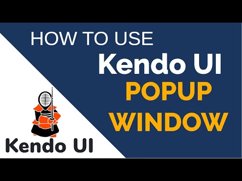 Kendo UI (Popup Window) | Kendo Window Video