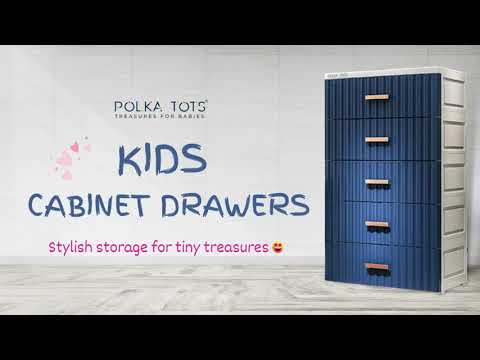 Polka Tots Portable 5 Layers Wardrobe/Drawers/Cabinet for Kids