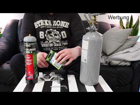 Werbung CO2 Anlage Aquarium Einweg zu Mehrweg Aquascaping