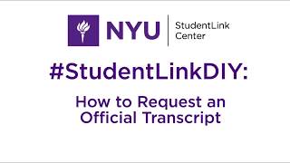 Requesting an Official Transcript | #StudentLinkDIY