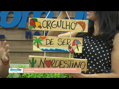 Conheça o trabalho da artesã Lea Macedo, que produz placas decorativas 30 08 2022