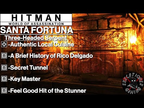 Hitman WoA: Santa Fortuna - Three-Headed Serpent - Secret Tunnel, Key Master, +More