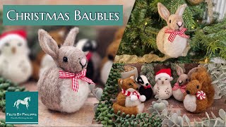 🐇 Charming WOODLAND Baubles // Needle Felting For Beginners // Miss Rabbit, the fourth of the five 🐇