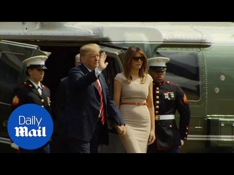 President Trump arrives at US ambassador's London residence - Daily Mail