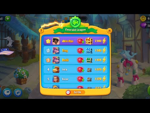 Fishdom Win Strikes Level 3953 - 3959, Temporary 1st Rank in Emerald League