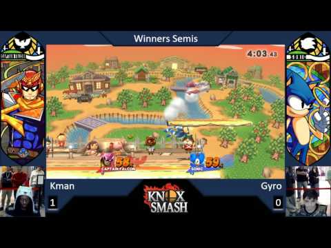 Kman (Captain Falcon) vs Gyro (Sonic) - Winner's Semis - Banana Pull 12-31-16