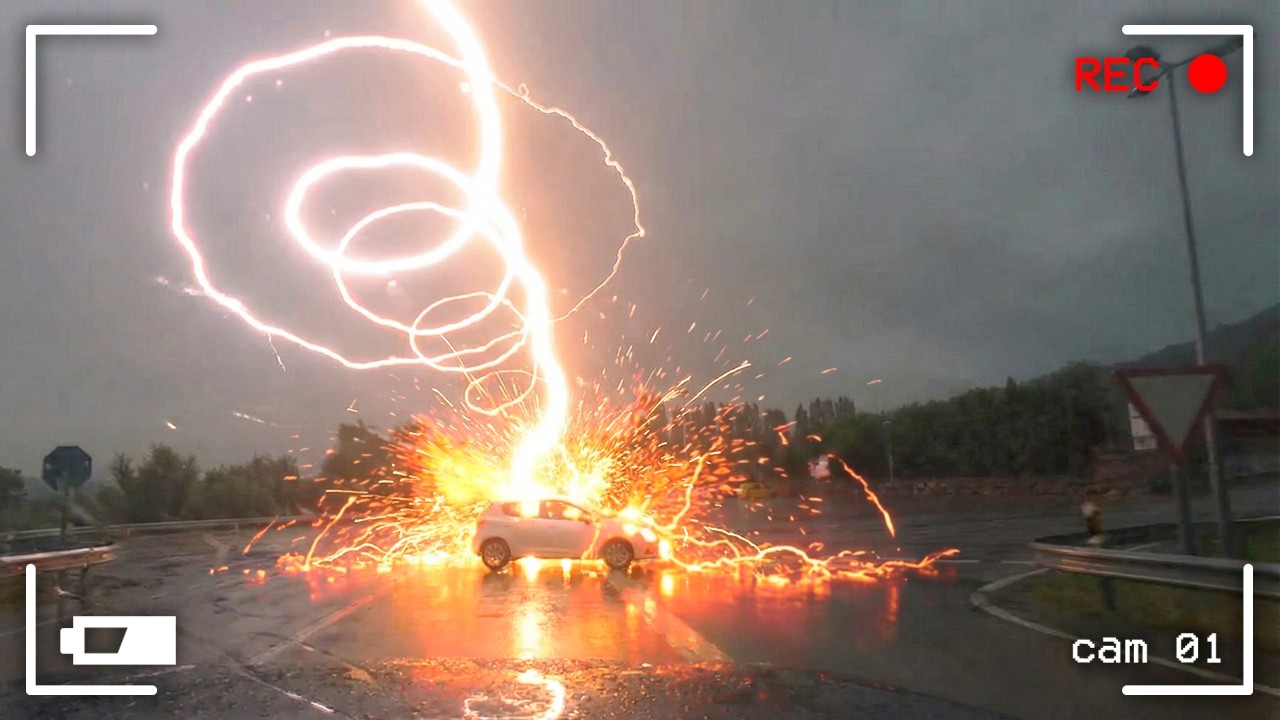 Unglaubliche Blitzeinschläge, die auf Kamera festgehalten wurden