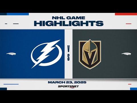 NHL Highlights | Lightning vs. Golden Knights - March 23, 2025