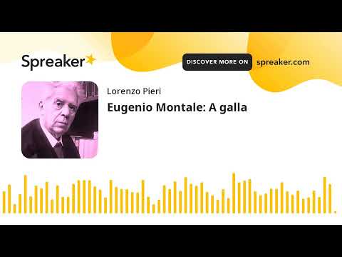 Eugenio Montale: A galla