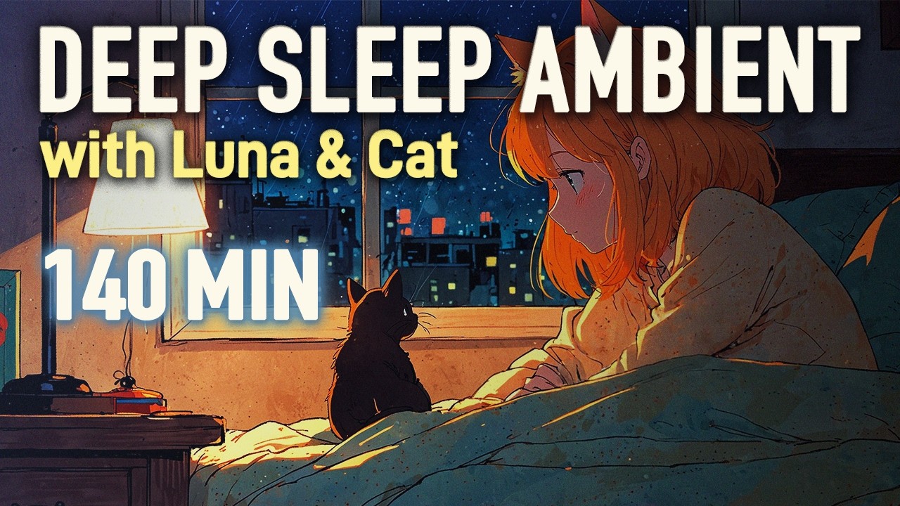 Deep Sleep 🌙 2 Hours of Healing Rain & Night Ambience with Luna
