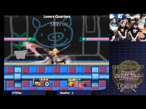 Smash9 PM Loser's Quarters: Disafter (DK, Fox) vs UTDZac (Pikachu, Marth)