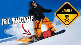 JET ENGINE Powered Snowboard! (ONE DAY BUILD)