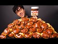 ASMR Nutella Chocolate Crepe Rolls Mukbang Eating Nutella Crepes McBang ASMR