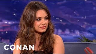Mila Kunis Has A Badass Stare Of Doom - CONAN on TBS
