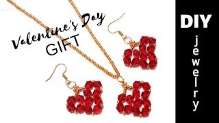 5 mins craft. How to make jewelry for Valentine's Day. DIY GIFT