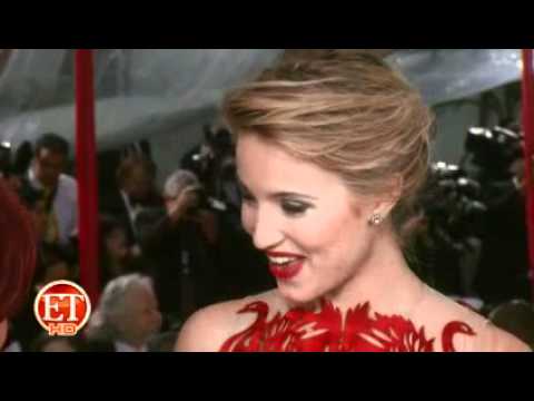 Lea and Dianna at the Golden Globes (Full 2)