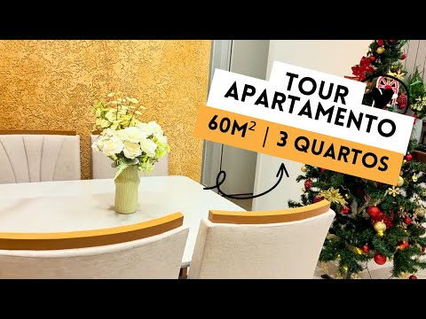 TOUR COMPLETO PELO MEU APARTAMENTO 🏡 | 60m² com 3 quartos • Vida Real 🤍