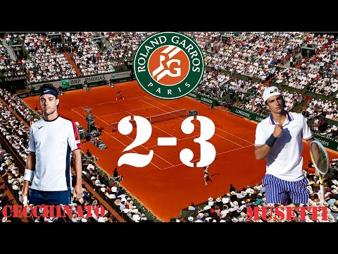 |ROLAND GARROS 2021| MARCO CECCHINATO VS LORENZO MUSETTI 2-3 // UN DERBY STUPENDO!!