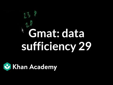 GMAT: Data Sufficiency 29