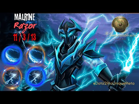 Malr1ne Razor Insane Thrilling Showdown vs Rapier Medusa TI2024 - Dota 2 Pro Unique Meta