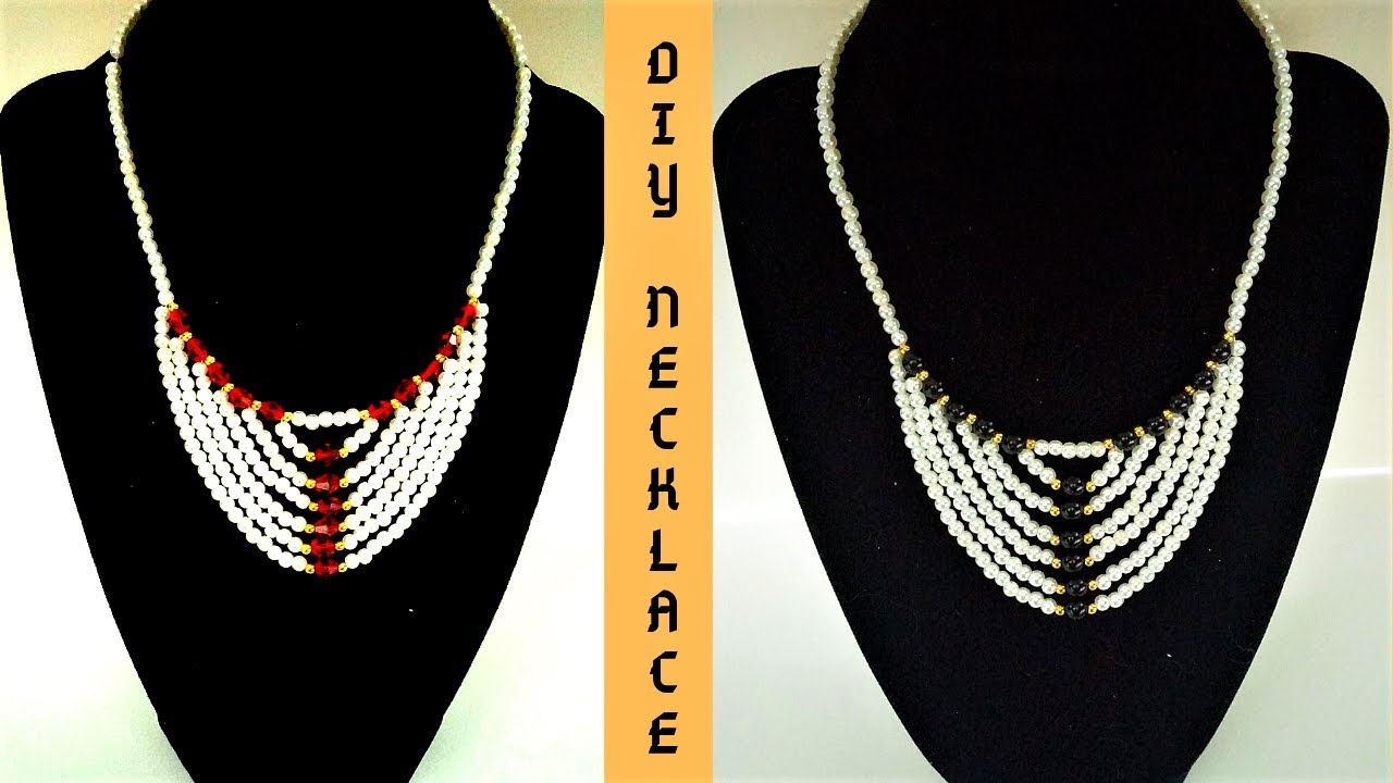 Diy elegant necklace. How to make a necklace in 10 minutes. Beading tutorial