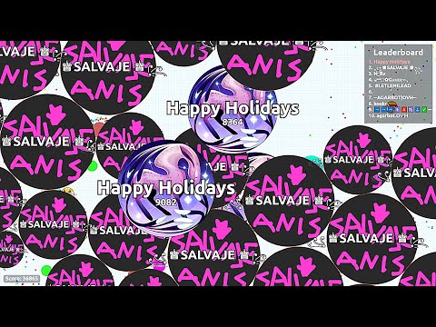 Happy Holidays in Agar.io - EPIC SOLO AGARIO GAMEPLAY