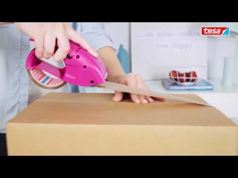 tesa Pack'n'Go Pink - der Handabroller für sicheres Verpacken