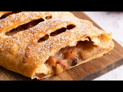 Apfelstrudel mit Blätterteig