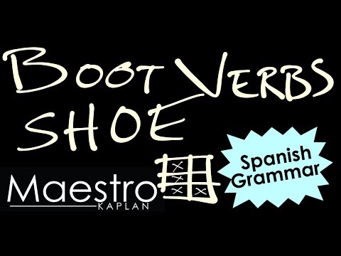 Shoe Verbs - Boot Verbs - Zapato Verbos - in Spanish