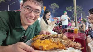 Eating $20 Grilled Seafood Plate in Vietnam Night Market | Lobster, Oysters, Shrimp, Clams