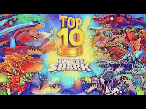 TOP 10 STRONGEST SHARK IN HUNGRY SHARK WORLD VS HUNGRY SHARK EVOLUTION NEW 2021 (SHIN SHARKJIRA)