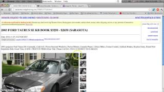 Craigslist Sarasota Florida Used Cars, Trucks and Vans - For Sale by Owner Options Under $1500