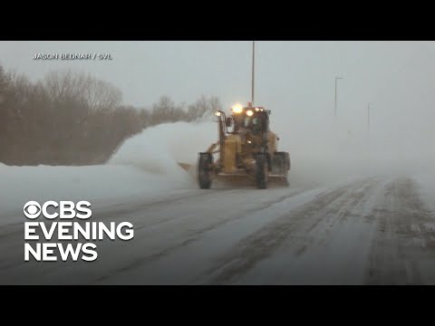 Minnesota hit with snow storm causing dangerous driving conditions , a third of the country facin…