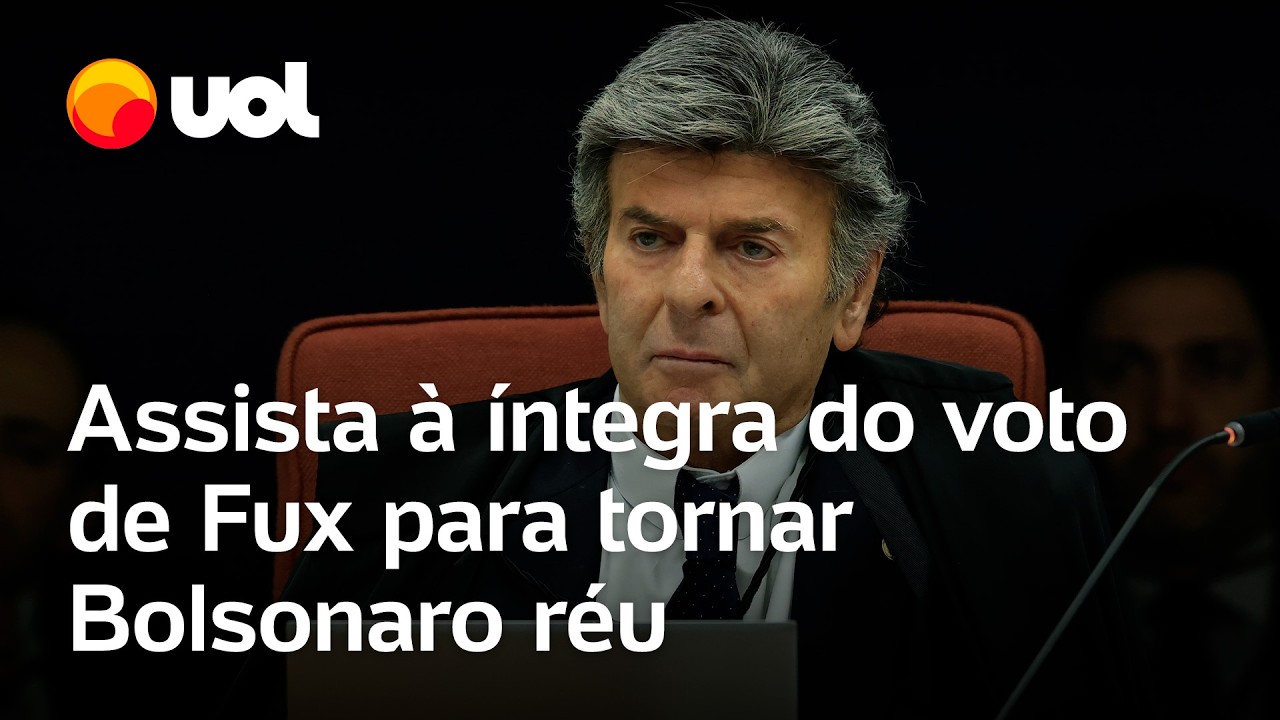 Luiz Fux vota para tornar Jair Bolsonaro e mais 7 acusados réus por trama golpista; veja a íntegra