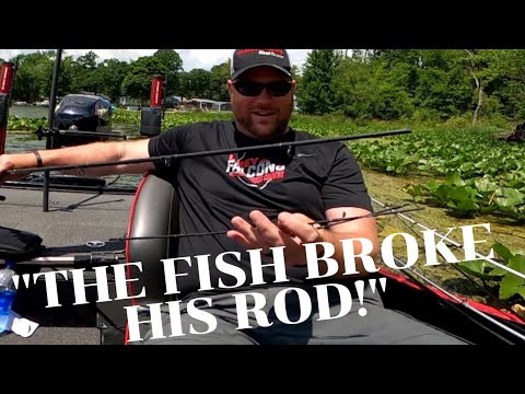 It broke his Rod! Try Not to Laugh! fishing for largemouth bass