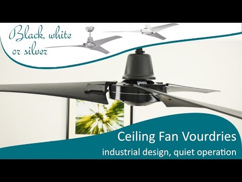 Pepeo Deckenventilator Vourdries Industrial - mit Wandschalter | Schwarz