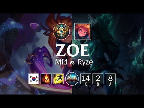 Zoe Mid vs Ryze - KR Challenger Patch 8.8